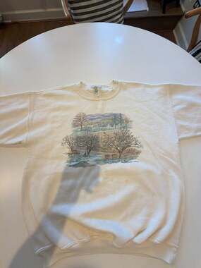 Vintage Northern Reflections Nature Landscape Scenery Print Sweatshirt